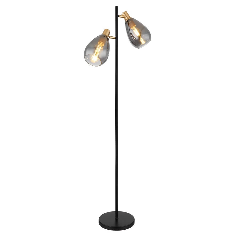 Vloerlamp Fanni zwart dubbel