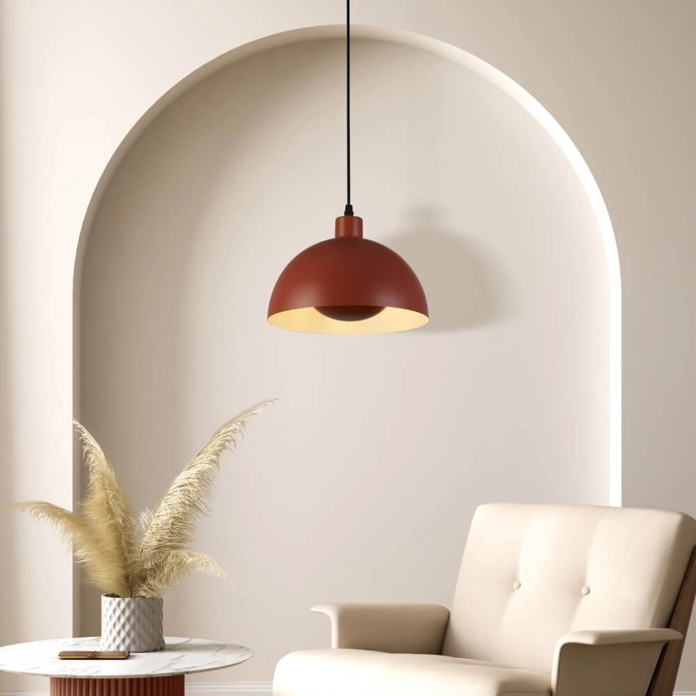 Oranje hanglamp Mars kap 31cm hoog Searchlight 5053423274317