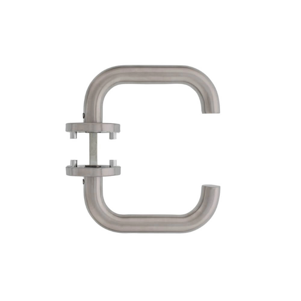 Deurklink Rond rozet met nok RVS Intersteel 8714186129593