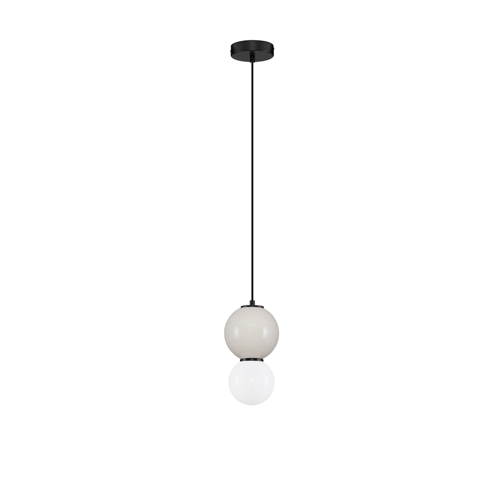 Hanglamp Noesis Ø 15cm licht grijs met wit