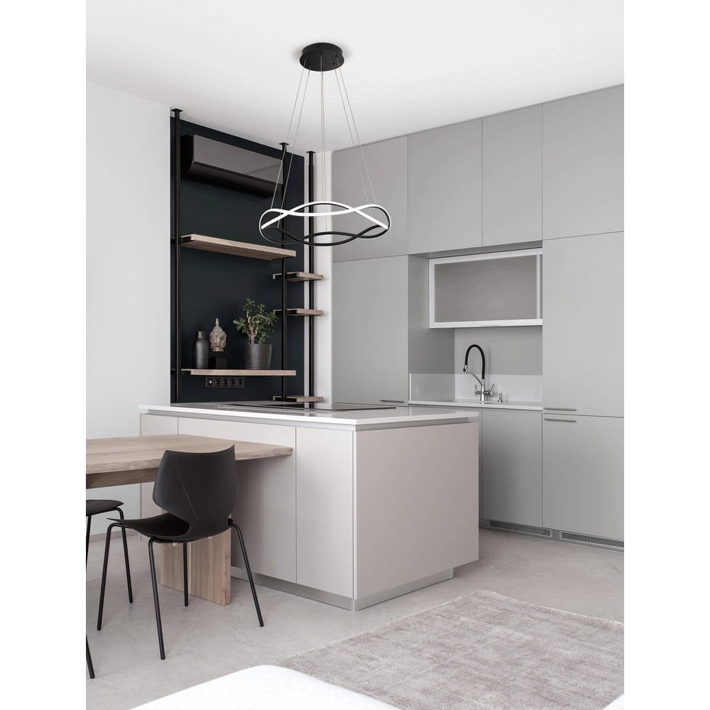 Design hanglamp Jinal zwart Ø 60cm Lyora 5212017438737