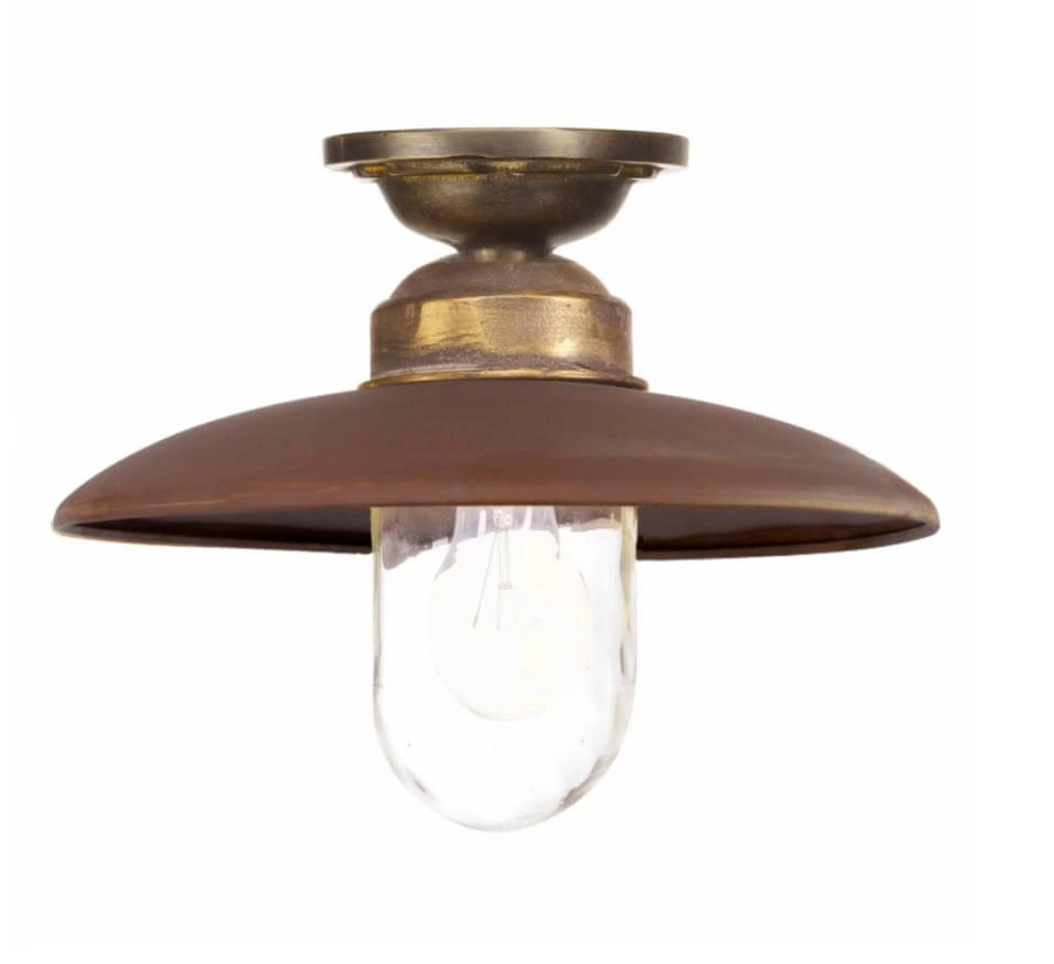 Koperen plafondlamp Landes