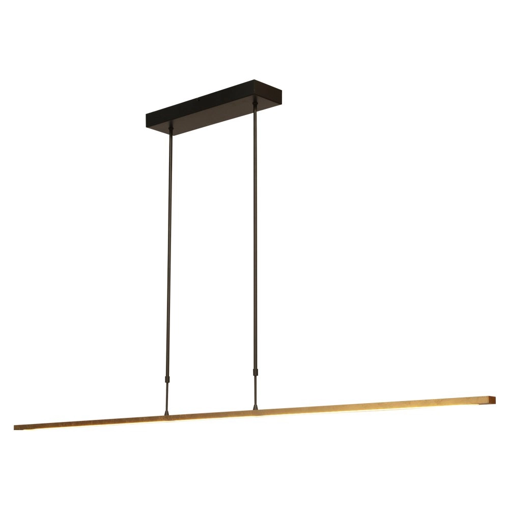 Zwarte hanglamp Real 2 160cm met goud