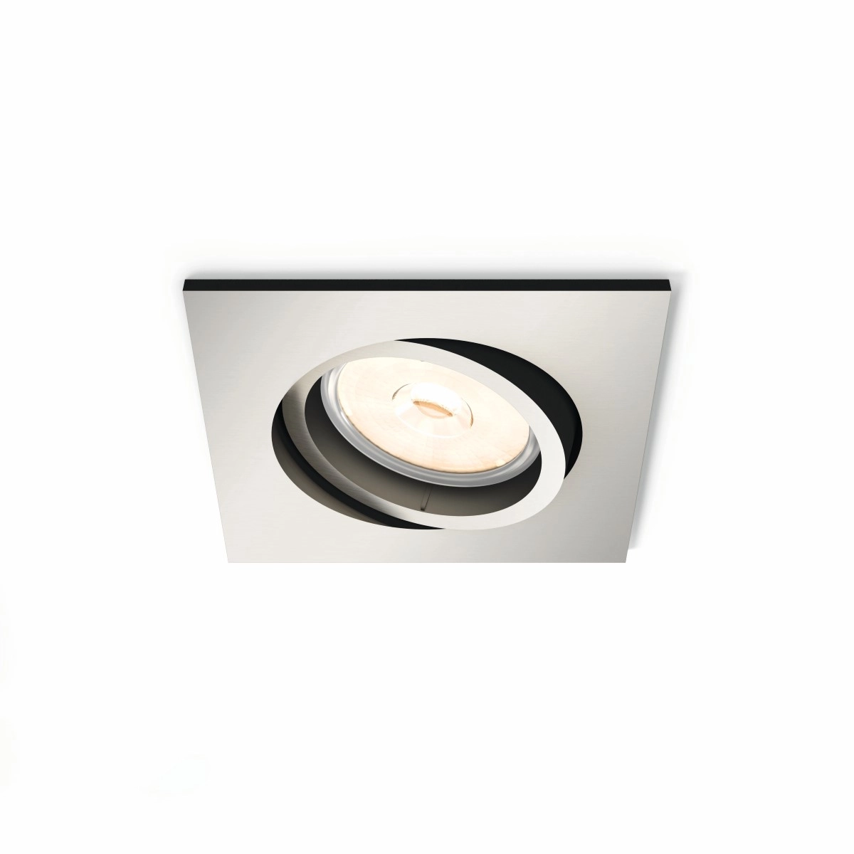 Richtbare inbouwspot Donegal GU10 9cm vierkant mat chroom Philips 8718696160961