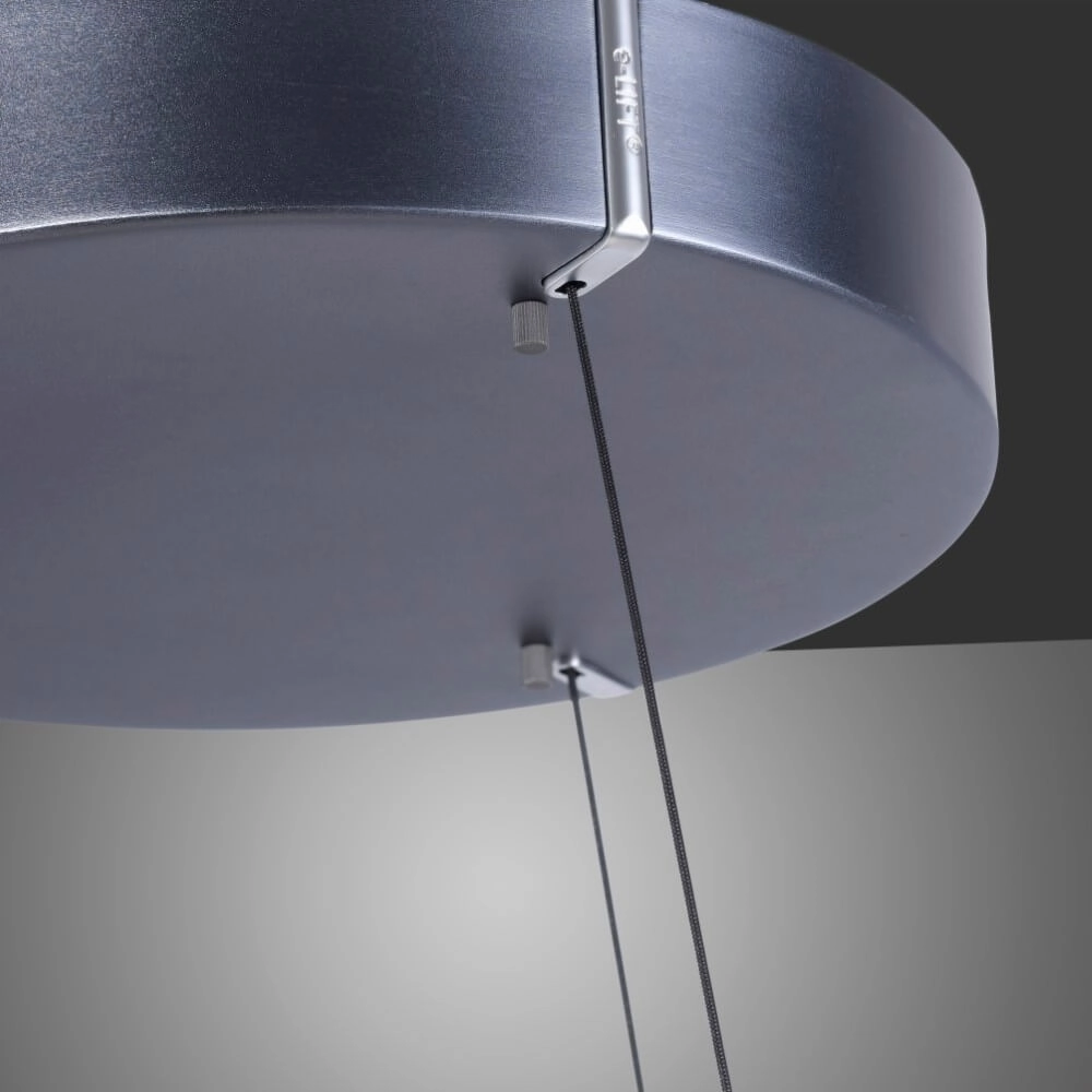 Ronde hanglamp Pure E-Clipse grijs Ø 70cm Paul Neuhaus 4012248372340