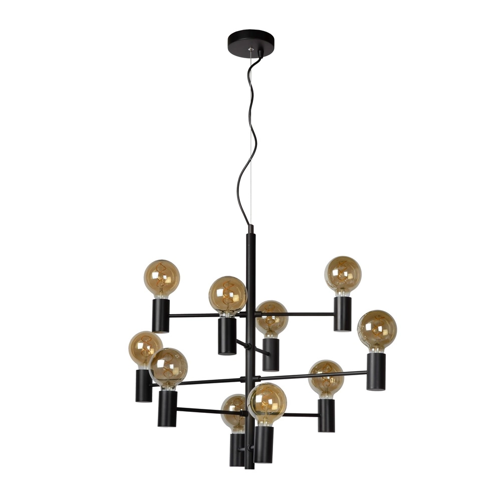 Hanglamp Leanne 10-lichts zwart