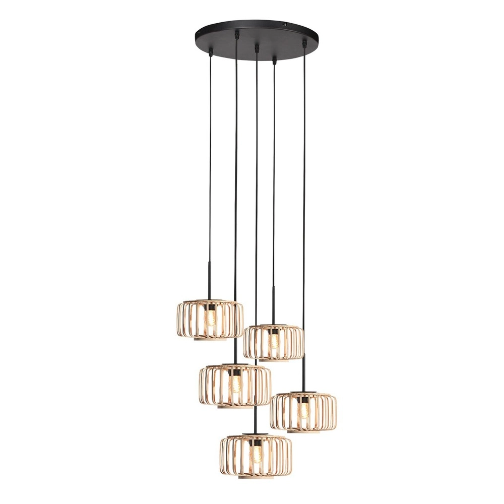 5-lichts hanglamp HaloSwap rond Ø 50cm Steinhauer 8712746183160