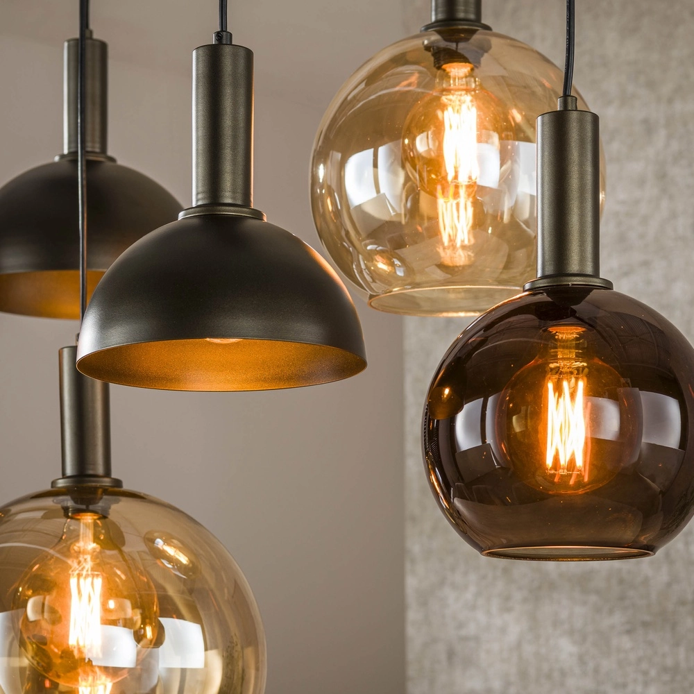 Hanglamp Cluster met gemixte kappen Lyora 8716803511750