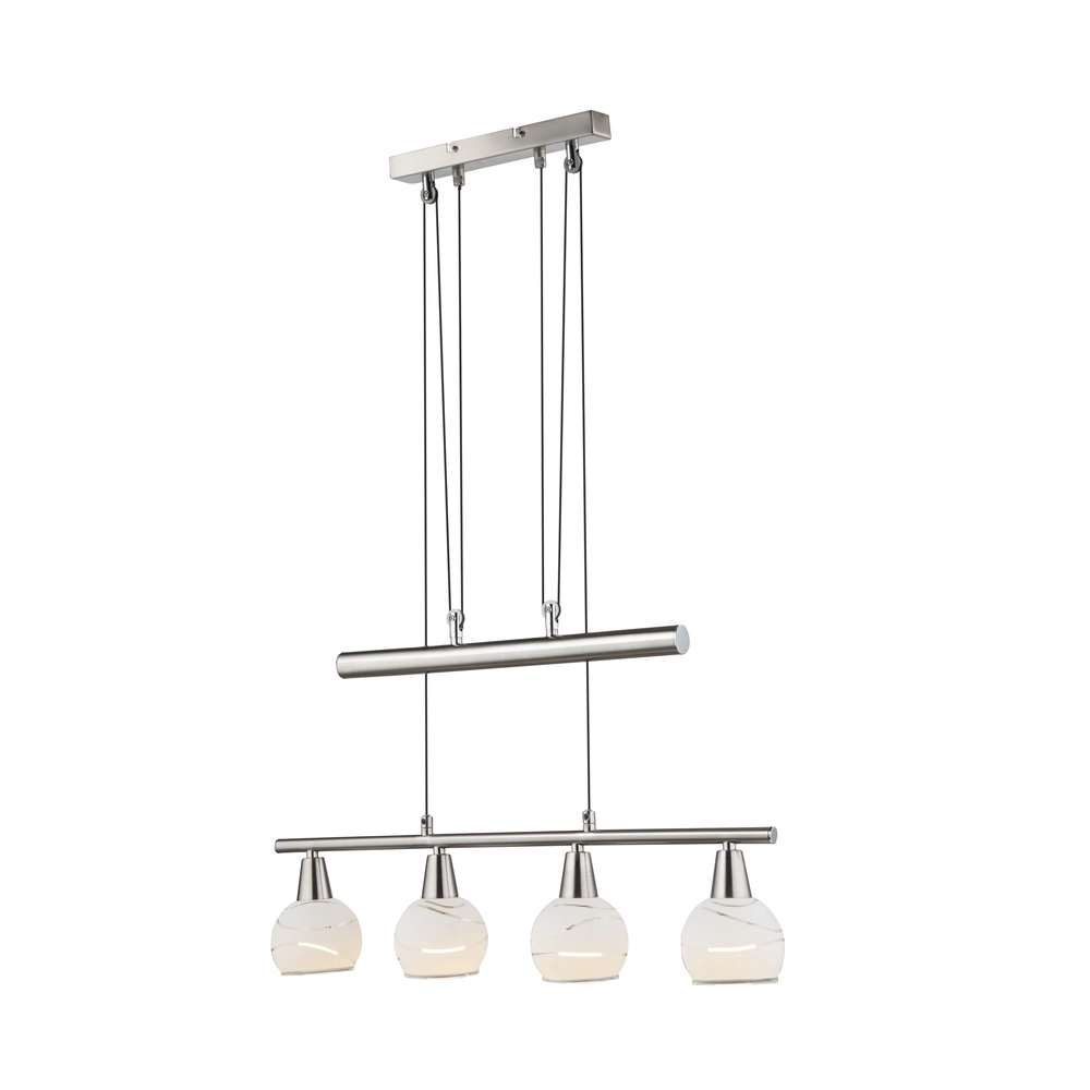 Hanglamp Elliott 4-lichts nikkel Globo 9007371319909