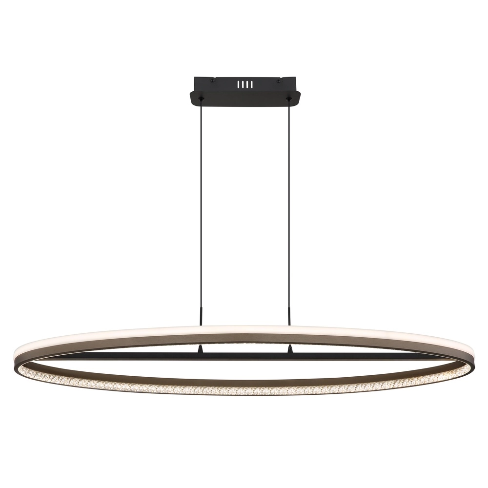 Design hanglamp Della ovaal zwart Globo 9007371474738