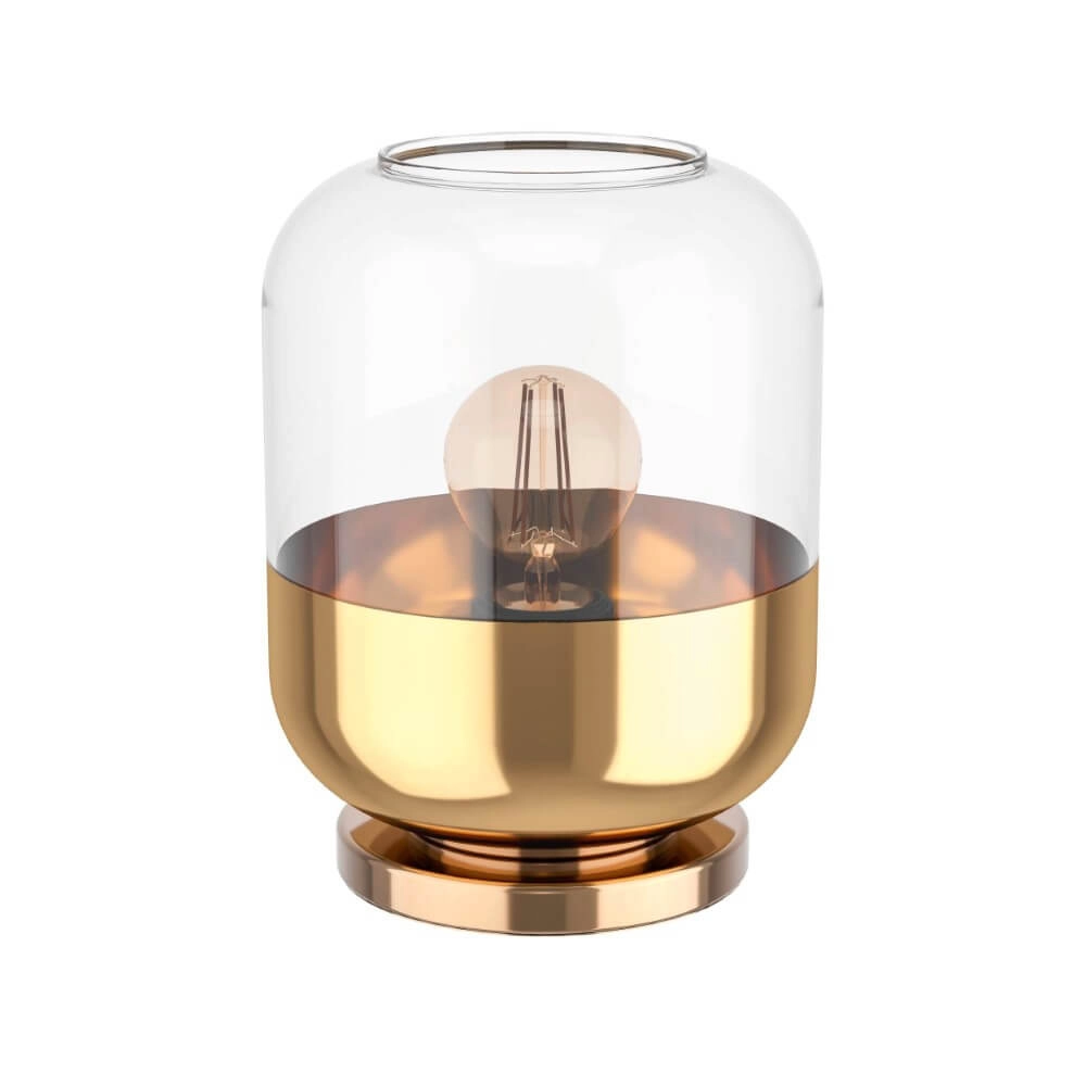 Gouden tafellamp Maryvilla met glas Gouden tafellamp Maryvilla met glas
