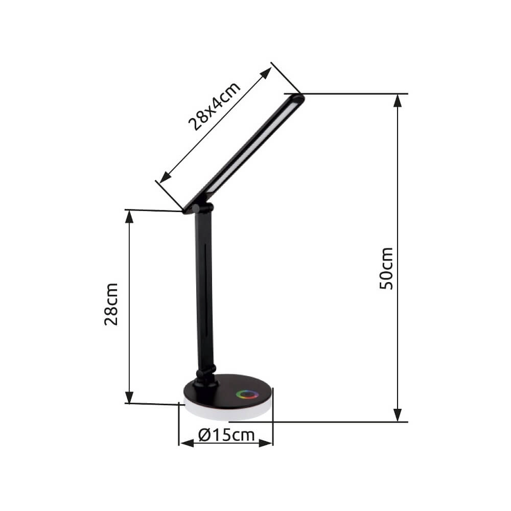 Bureaulamp Geraldo zwart Globo 9007371458653