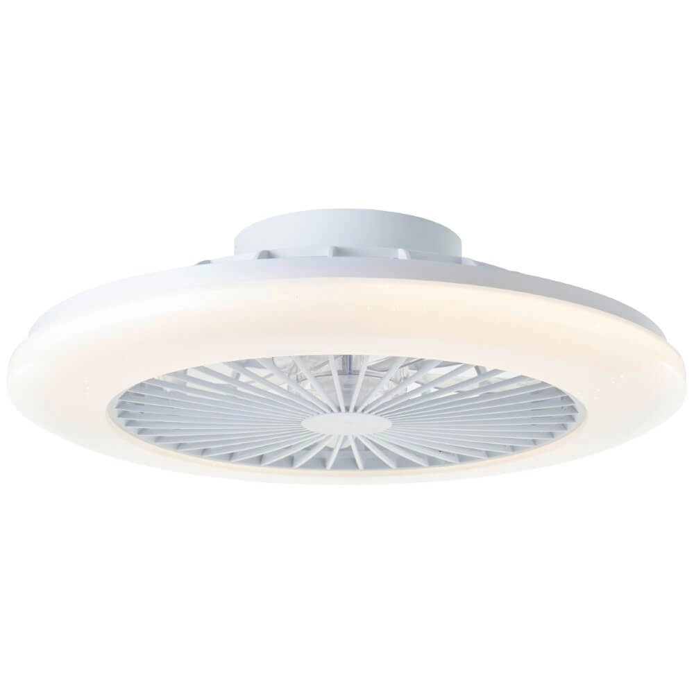 Witte ventilator Salerno met RGB functie Brilliant 4004353433238