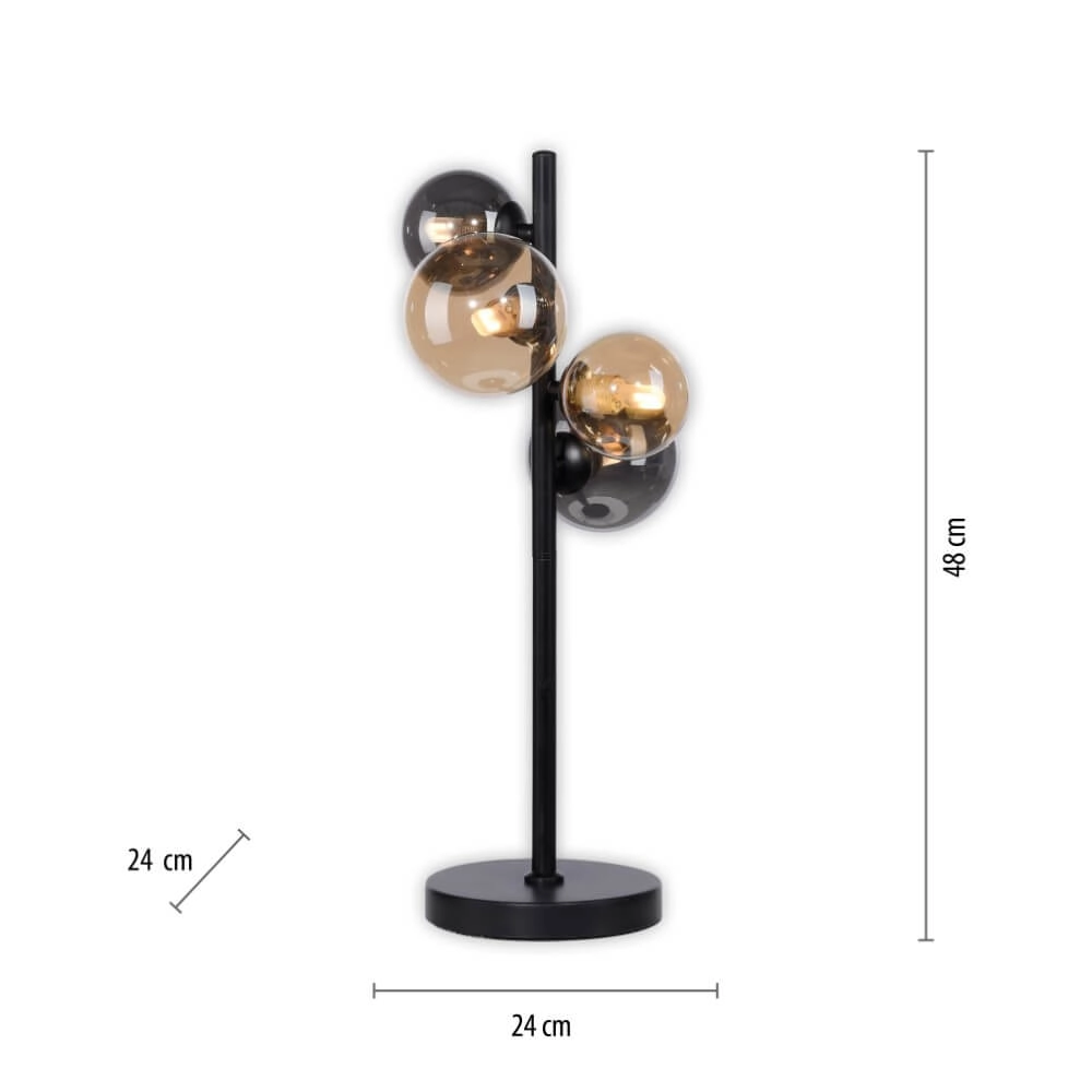 Zwarte tafellamp Popsicle design Paul Neuhaus 4012248375525