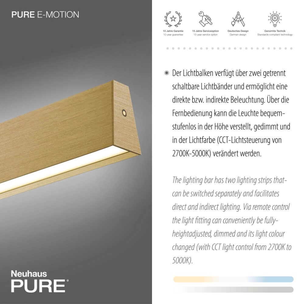 Design hanglamp Pure E-Motion messing Paul Neuhaus 4012248372913