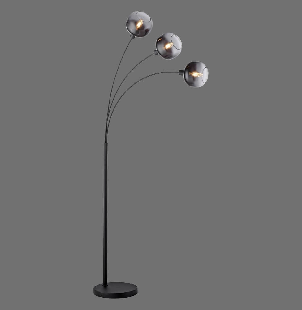 Zwarte vloerlamp Zea 3-lichts Just Light 4043689993764