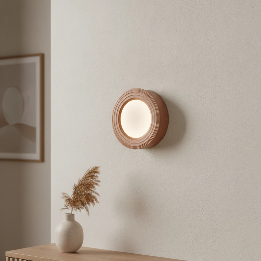 Wandlamp Orbique karamel Ø 16cm
