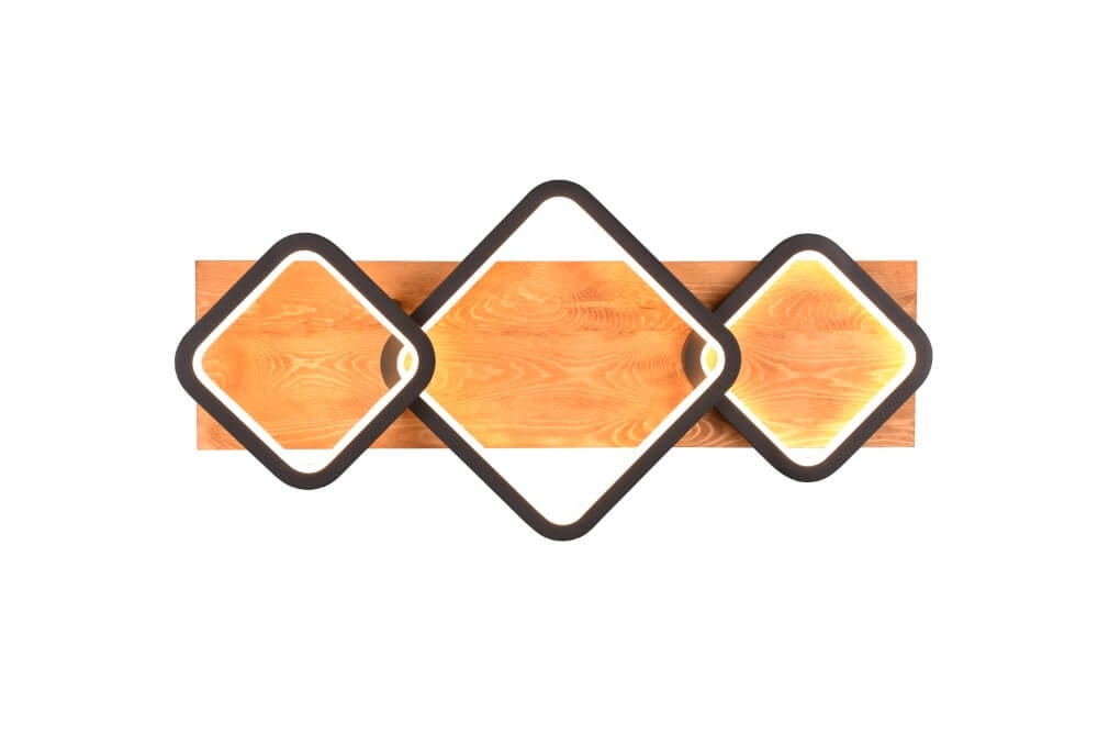 Design plafondlamp Rama 3800lm - hout met zwart Trio 4017807577075