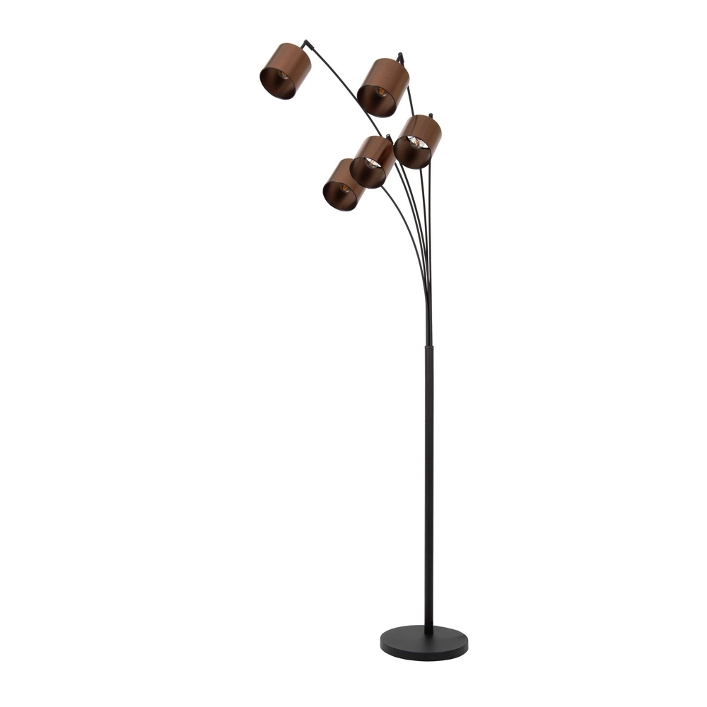 5-lichts vloerlamp Rankos zwart