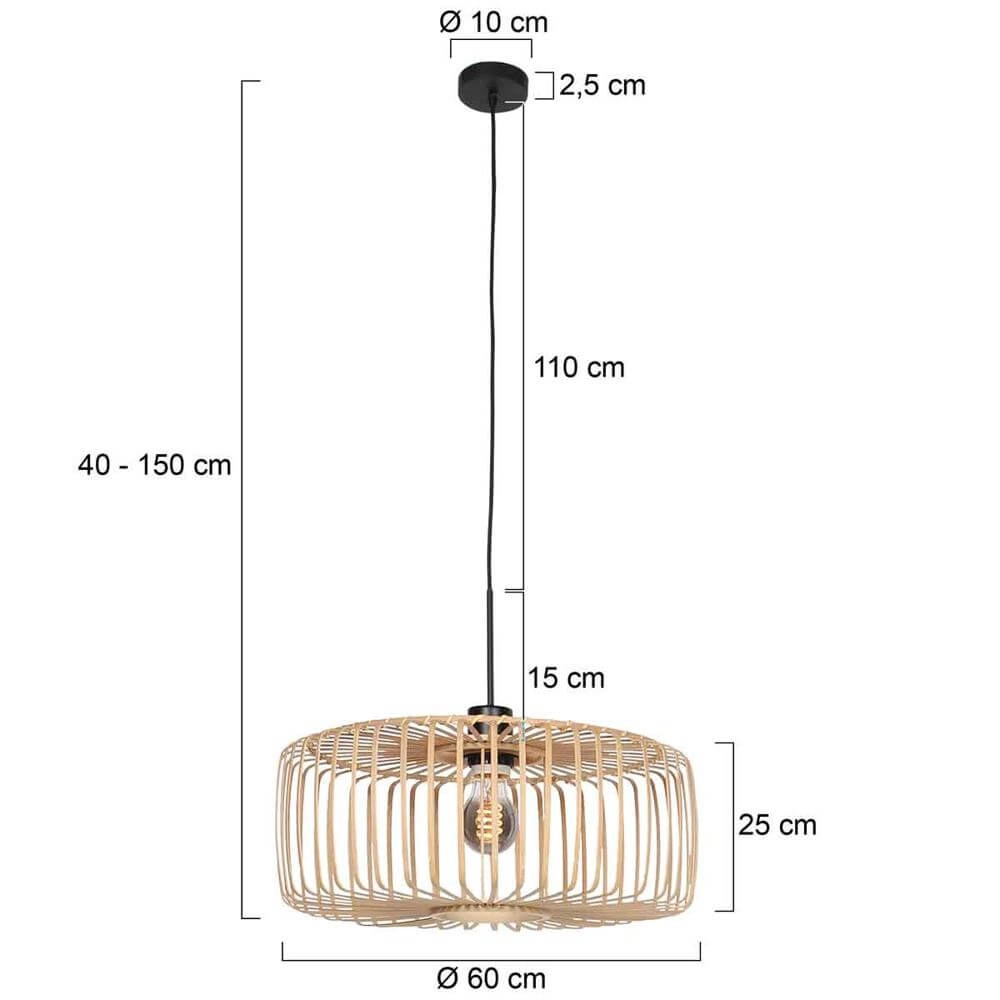 Bamboe hanglamp Bloeba Ø 60cm Steinhauer 8712746177244