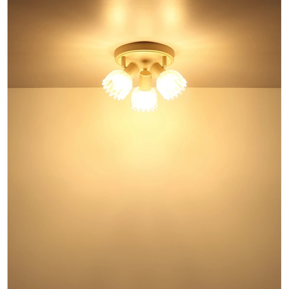 3-lichts plafondspot Planta zand bruin Globo 9007371572939