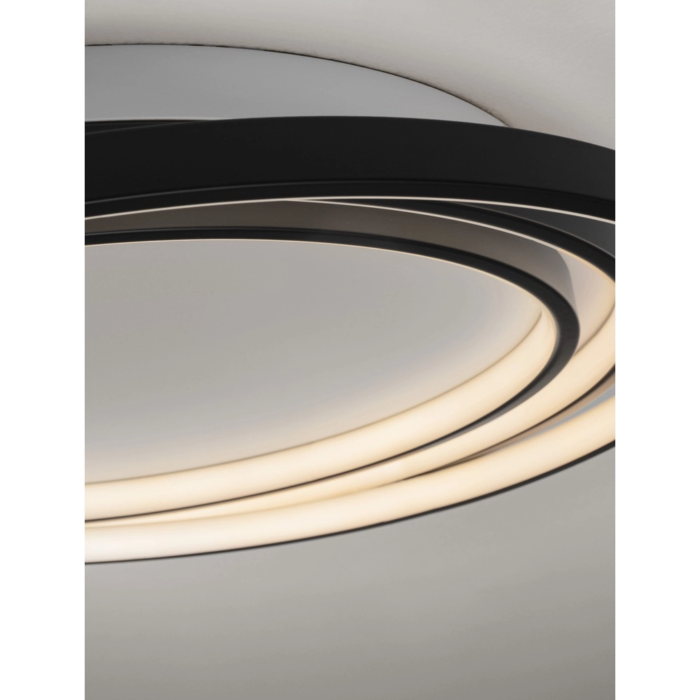 Ronde plafondlamp Arbor zwart Ø 54cm Lyora 5212017454935
