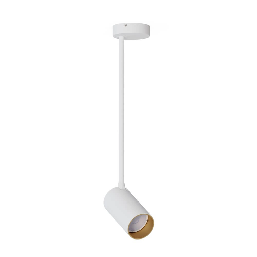 Richtbare opbouwspot Mono Long wit met goud