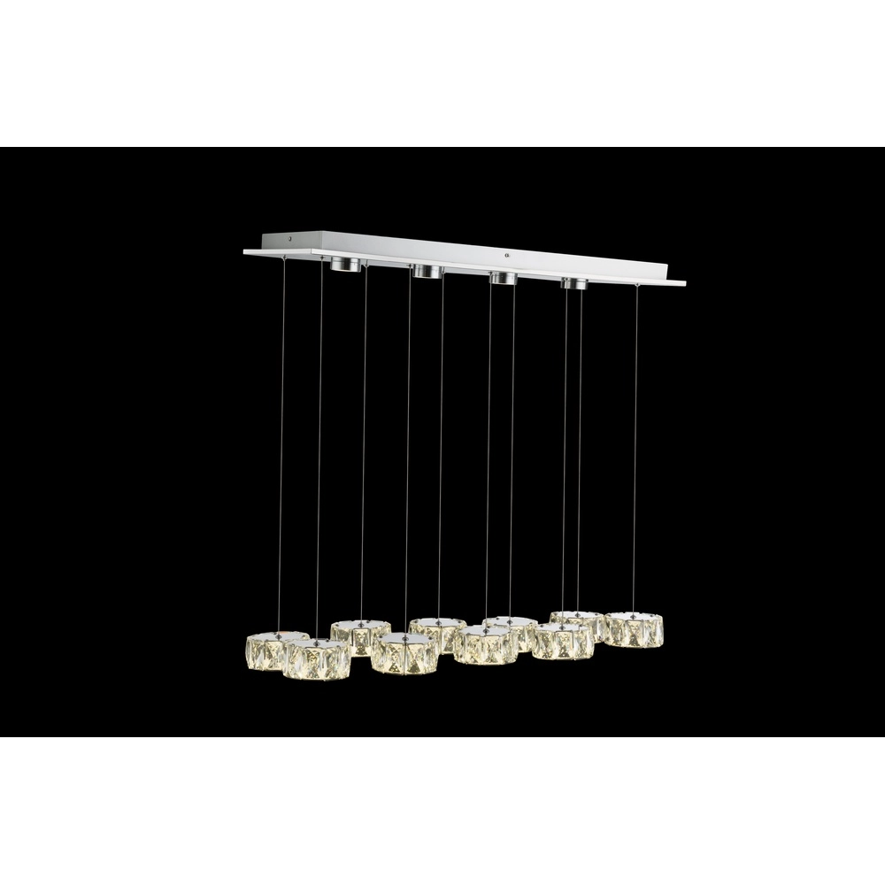 10-lichts hanglamp Amur chroom Globo 9007371345069