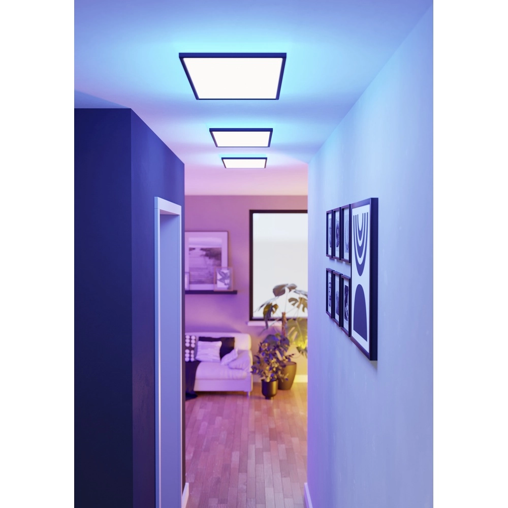 Slimme badkamer lamp Rovito-Z vierkant - zwart - 57x30cm Eglo 9008606329762