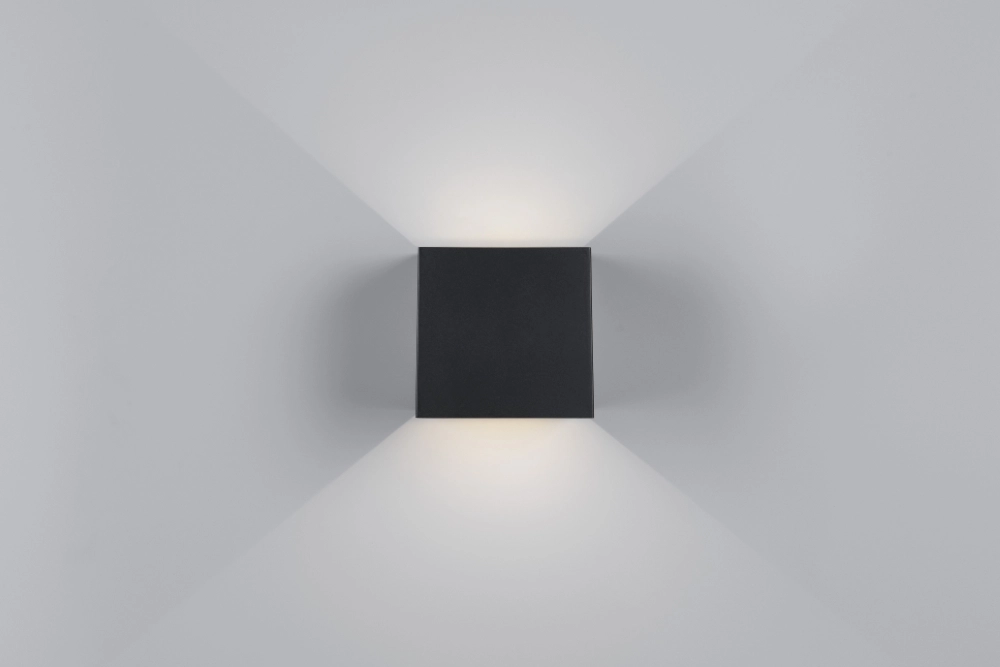 Wandlamp oplaadbaar Genie zwart met sensor Trio 4017807636376