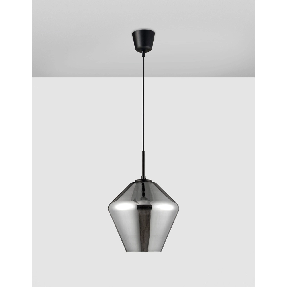 Hanglamp Veiro chroom glas Ø 23 x 22cm Lyora 5212017421296