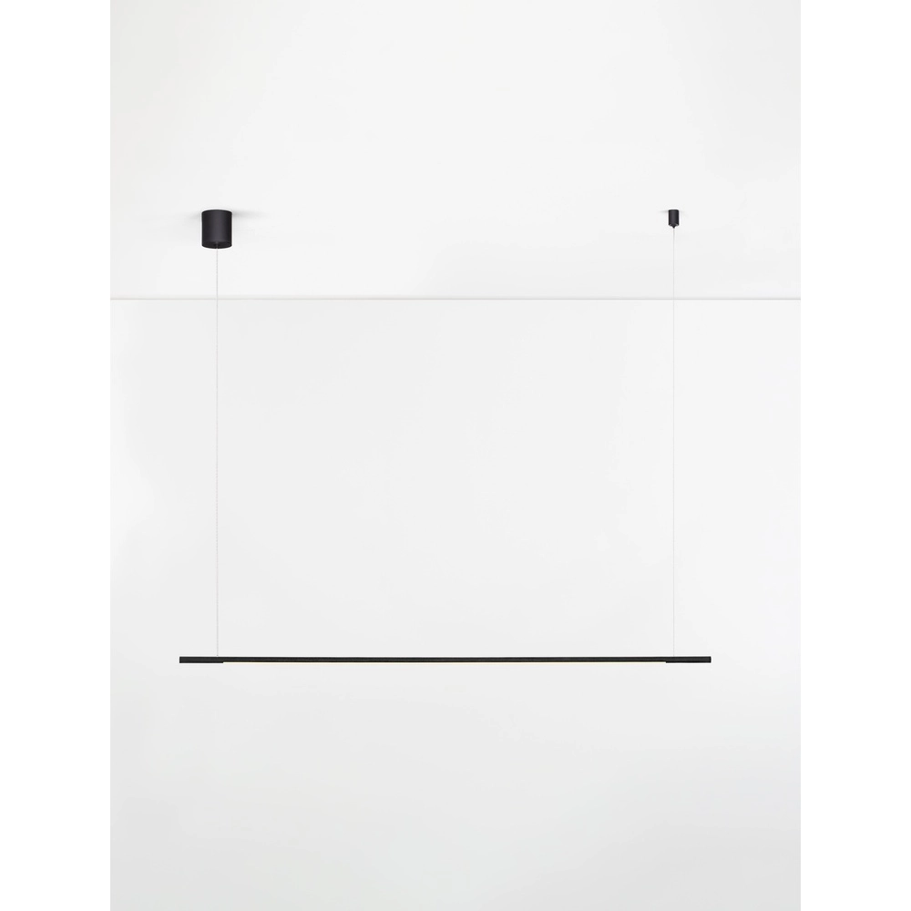 Strakke hanglamp Brillia zwart 120cm Lyora 5212017473776