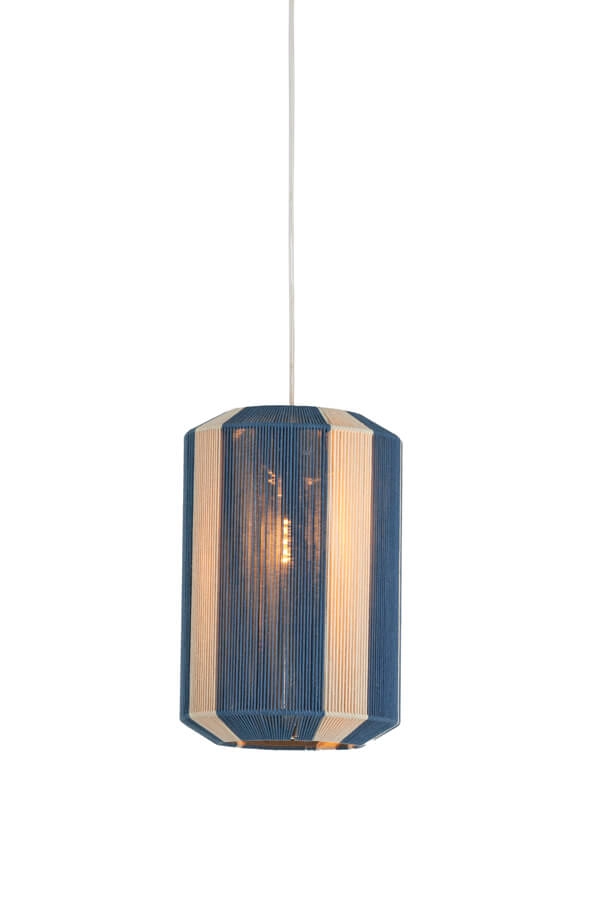 Hanglamp Kozana blauw met crème Ø 30cm Hanglamp Kozana blauw met crème Ø 30cm