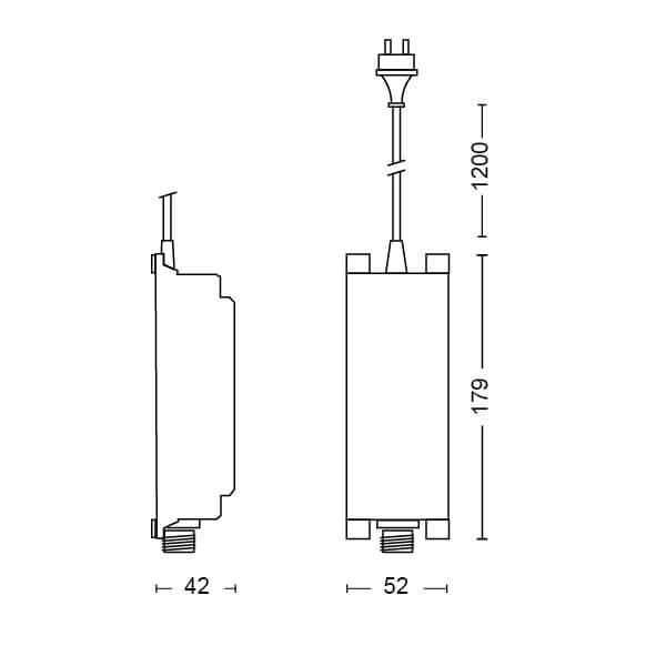 Zwarte Transformer 48W 12V Philips 8719514476998