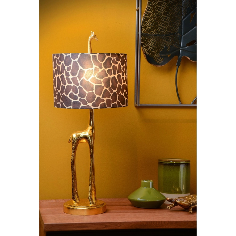 Tafellamp Extravaganza Miss Tall giraffe goud met zwart Lucide 5411212105424