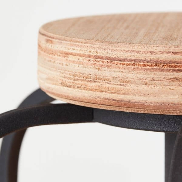 Hanglamp Tosh zwart met houtbruin Brilliant 4004353395338