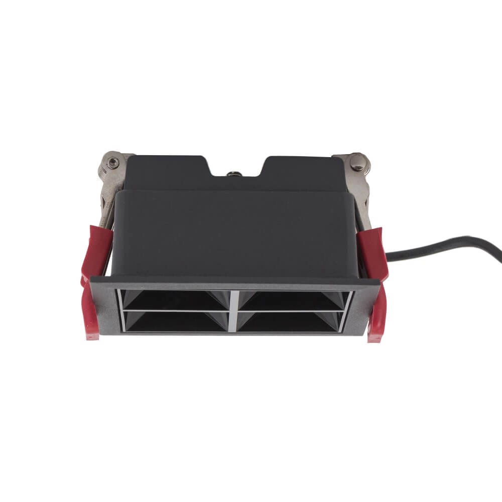 Zwarte inbouwspot Midi Led 2x2 leds - 4000K Lyora 5903139100649