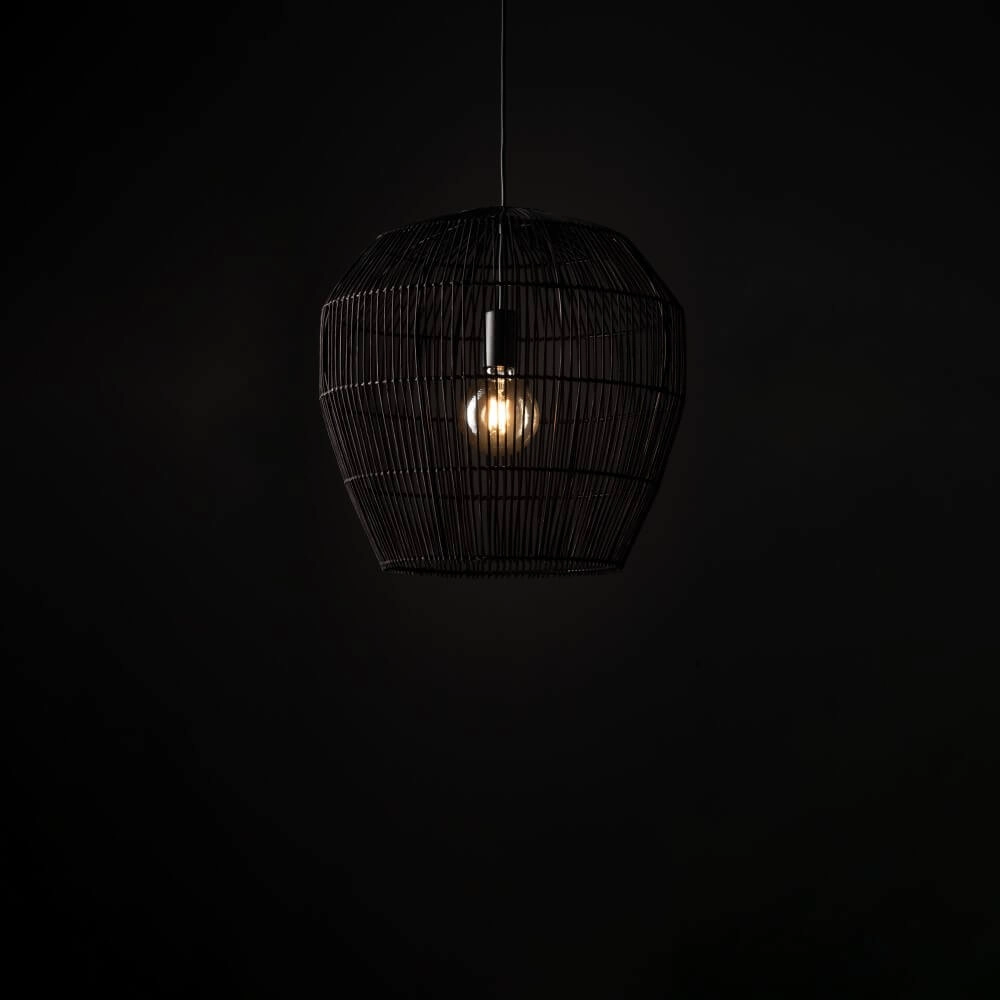 Rotan hanglamp Haiti S Ø 43cm zwart Lyora 5903139111669