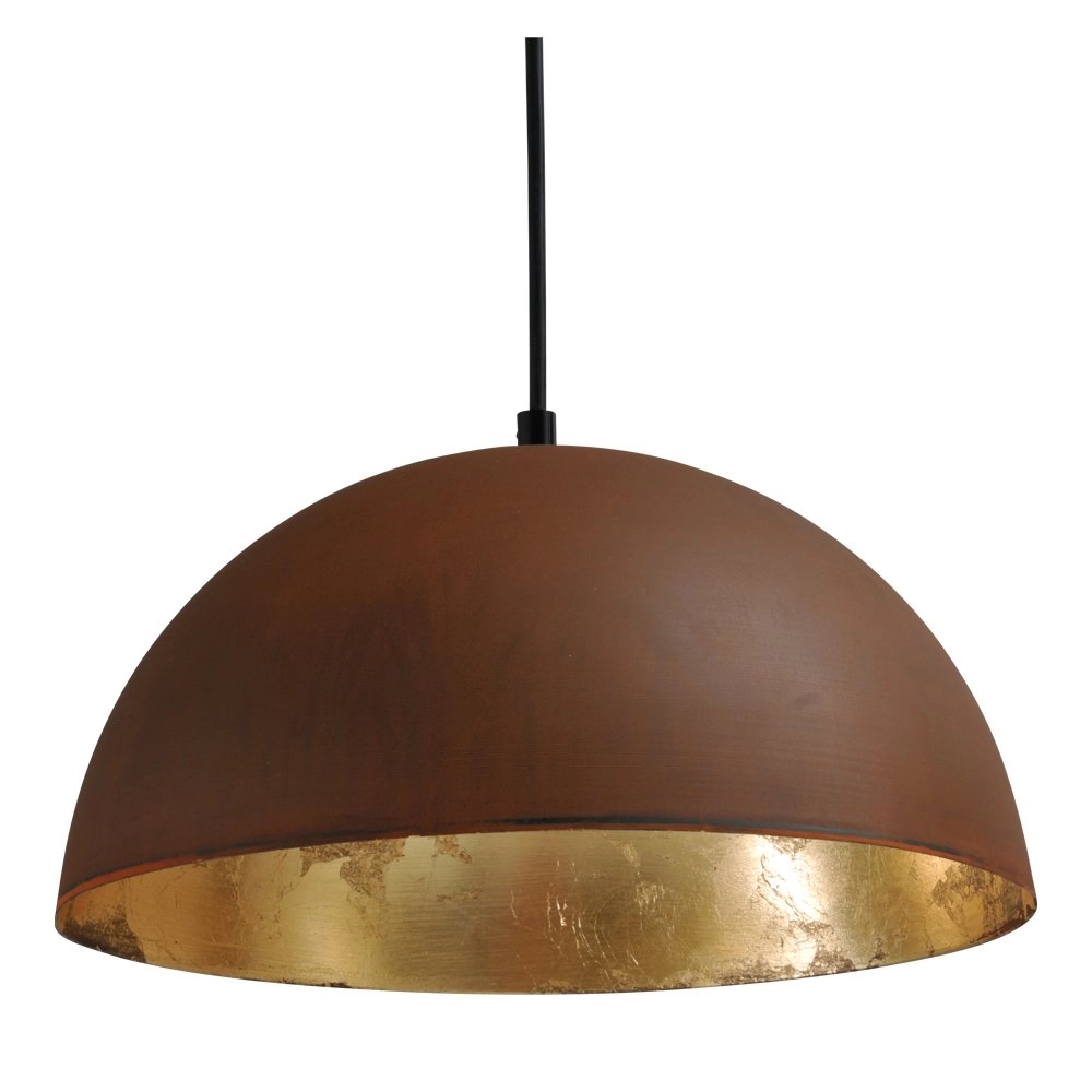 Grote stoere hanglamp Industria Rust Gold 30