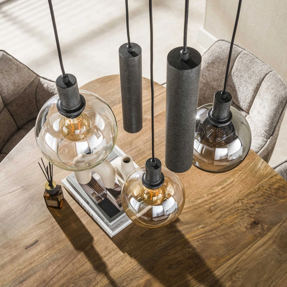 Vide hanglamp Sfera met glazen en pendels Lyora 8716803512429