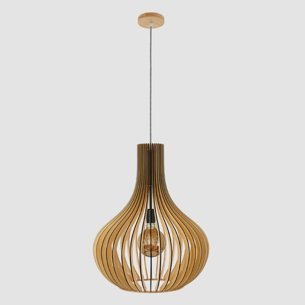 Houten hanglamp Smukt Pear Ø 50cm Steinhauer 8712746132885