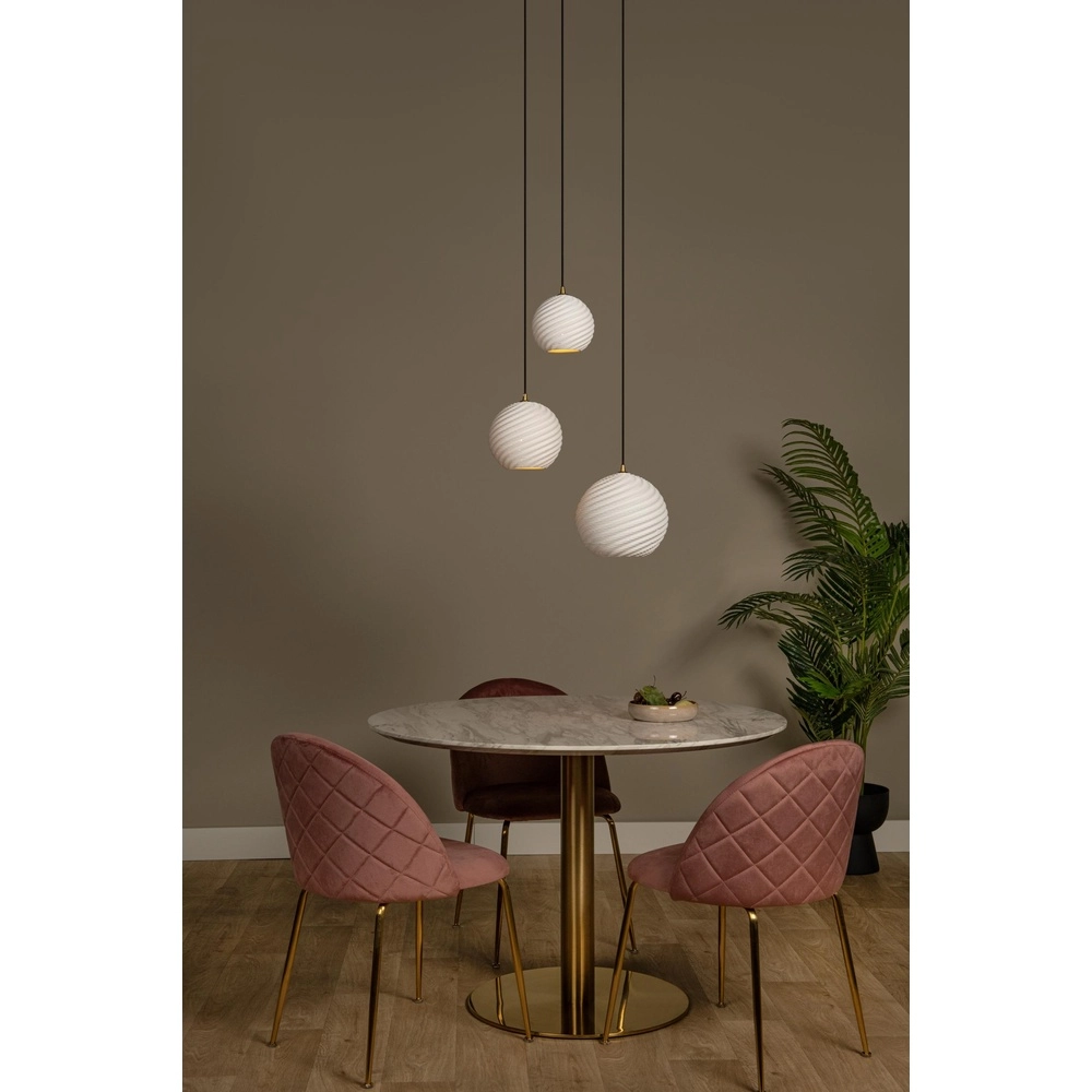 Design hanglamp Bina 3-lichts rond wit Lucide 5411212135018