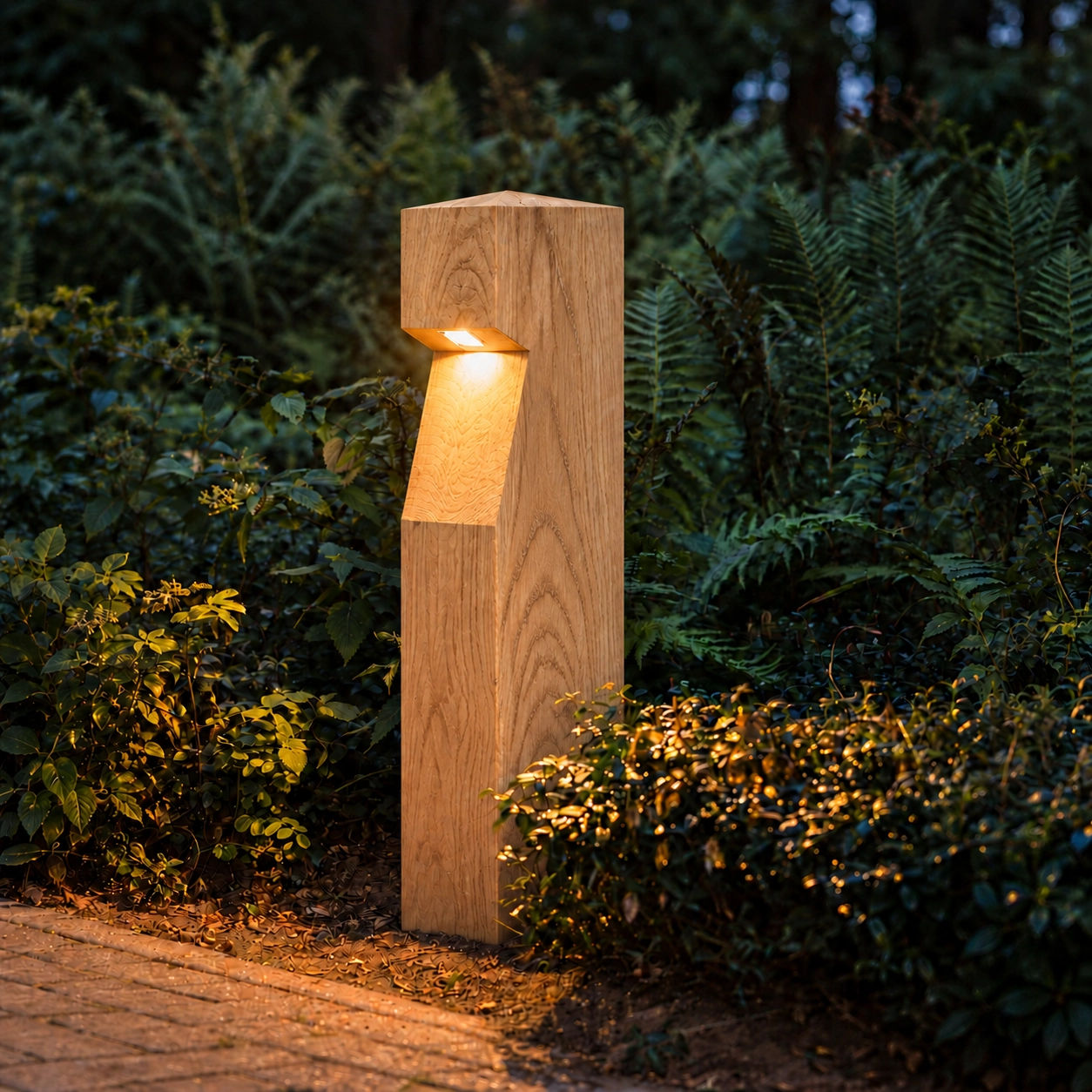 Houten padverlichting Eye 150 Eiken - 15x15x90 - 2700K