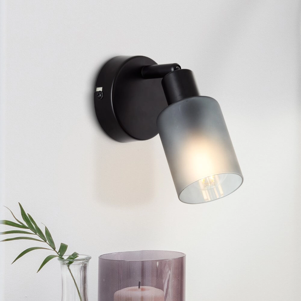 Zwart wandlampje Loralie Brilliant 4004353413223