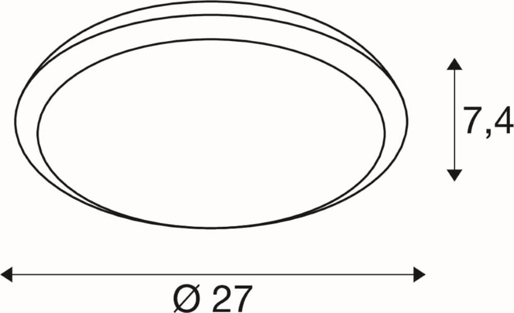 IP65 plafonnière Ruba wit - Ø 27cm SLV 4024163252157