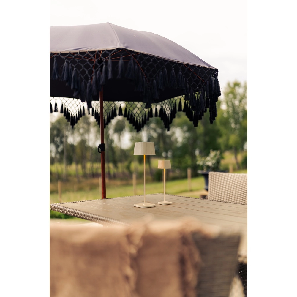 Tafellamp Capri zand bruin glans oplaadbaar KonstSmide 7318300030379