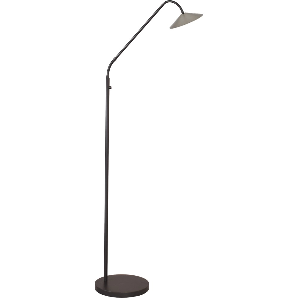 Staande leeslamp Ceppo zwart met nikkel