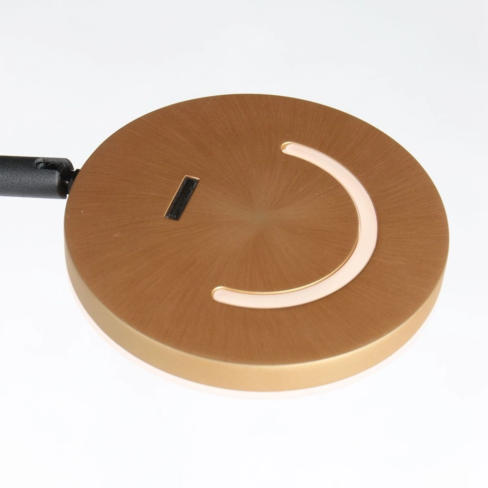 Design leeslamp Soleil zwart met gouden kap Steinhauer 8712746177381