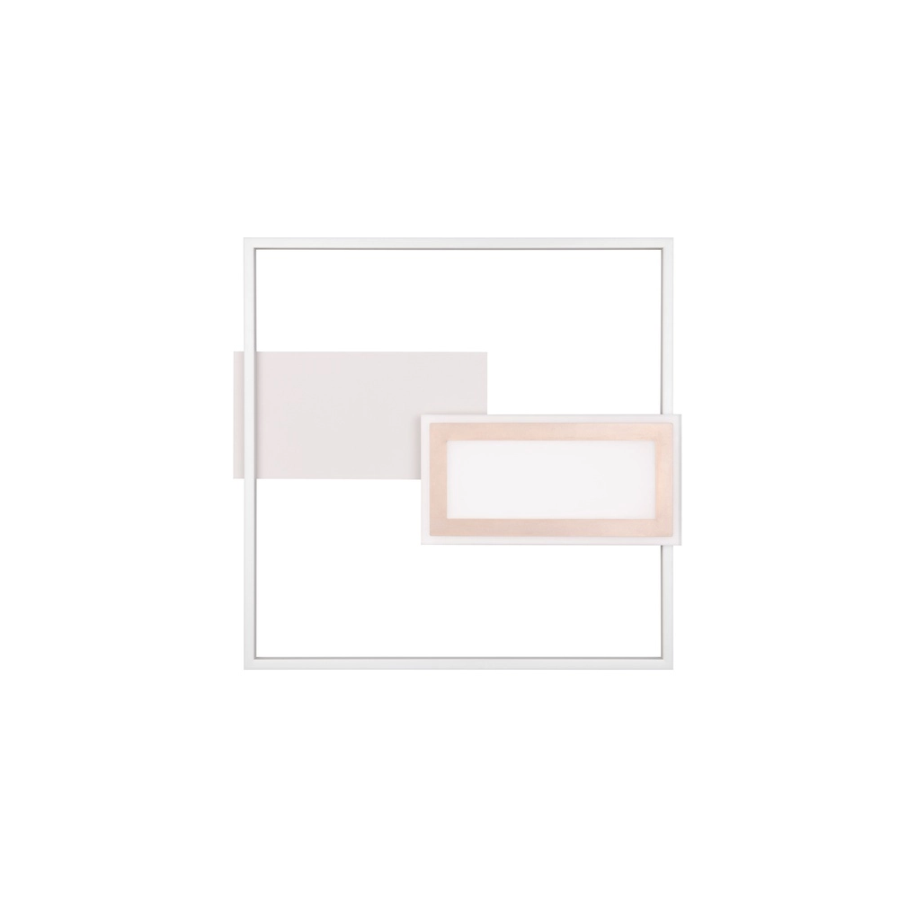 Vierkante plafondlamp Spiro grijs 50cm Trio 4017807612479