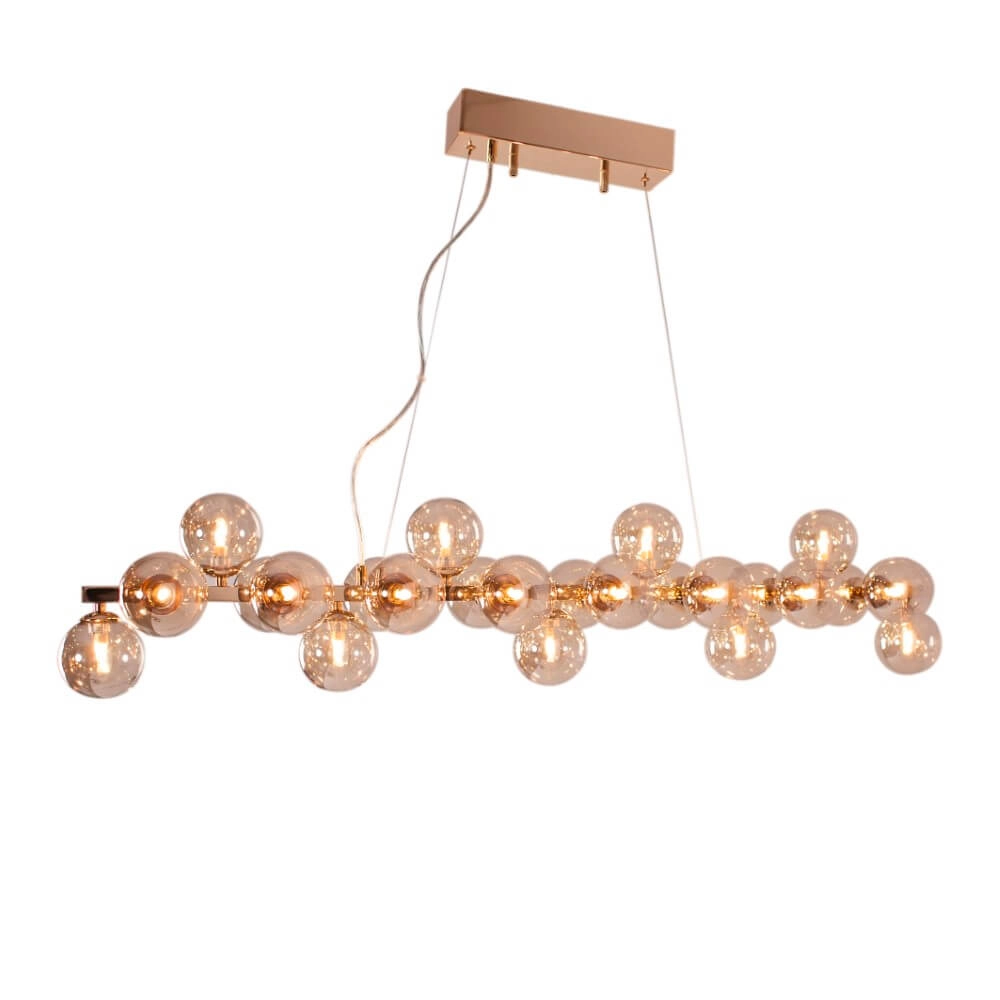 Hanglamp Splendor amber glas 124cm Hanglamp Splendor amber glas 124cm
